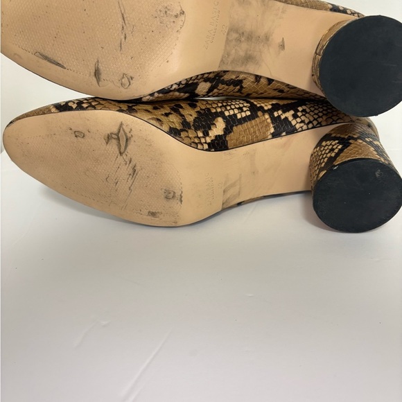 Zara Brown Snakeskin Ankle Boots - Picture 2 of 4